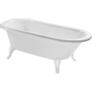 Villeroy en Boch Hommage kunststof duobad quaryl ovaal vrijstaand 177x77x45cm incl. poten wit 1025201