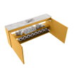 MONDIAZ TURE-DLUX 120cm toiletmeubel Ocher. EDEN wastafel Glace positie midden. Met 1 kraangat. SW1103372
