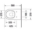 Duravit D-Neo staand toilet 37x58x40cm Wit Hoogglans SW640436