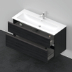 Duravit D-Neo wastafelonderkast 121x62.5x46.2cm 2 lades Eiken (zwart) Mat SW641183