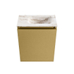 MONDIAZ TURE-DLUX 40cm toiletmeubel Oro. EDEN wastafel Frappe positie rechts. Met 1 kraangat. SW1102920
