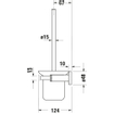 Duravit D code closetborstelhouder chroom GA49448