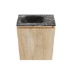 MONDIAZ TURE-DLUX 40cm toiletmeubel Washed Oak. EDEN wastafel Lava positie links. Met 1 kraangat. SW1104086