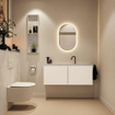 MONDIAZ TURE-DLUX 120cm toiletmeubel Talc. EDEN wastafel Opalo positie midden. Met 1 kraangat. SW1104139