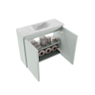 MONDIAZ TURE-DLUX 60cm toiletmeubel Greey. EDEN wastafel Opalo positie midden. Met 1 kraangat. SW1104332