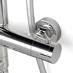 Xellanz Caral eco thermostatische badmengkraan met regendoucheset opbouw chroom SW95639