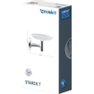 Duravit Starck T Zeephouder - wandmodel - 14x10.6cm -matglas - chroom SW297110