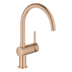 GROHE Minta Keukenkraan - hoog - draaibare ronde uitloop - warm sunset geborsteld SW354680