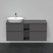 Duravit D-Neo wastafelonderkast 140x66.4x55cm 4 lades Grafiet Mat SW641275