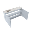MONDIAZ TURE-DLUX 100cm toiletmeubel Clay. EDEN wastafel Glace positie links. Met 1 kraangat. SW1103211