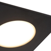 QAZQA Simply Inbouwspot - set van 3 - 9x9cm - incl. LED - 3 staps dimbaar - IP44 - vierkant - mat zwart SW1209733