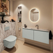MONDIAZ TURE-DLUX 120cm toiletmeubel Greey. EDEN wastafel Glace positie midden. Met 1 kraangat. SW1103353