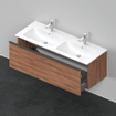 Duravit D-Neo wastafelonderkast 128x44x46.2cm 1 lade Noten Mat SW640809