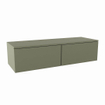 MONDIAZ ALAN MODULE SMALL Wastafelonderkast - 120x41x30cm - 2 lades - push to open - MDF - Army mat SW645548