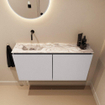 MONDIAZ TURE-DLUX 100cm toiletmeubel Cale. EDEN wastafel Glace positie links. Zonder kraangat. SW1103218
