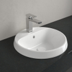 Villeroy & Boch Architectura inbouwwastafel 45x45x17cm Rond 1 kraangat zonder overloopgat Wit Alpin glans Ceramic SW762353