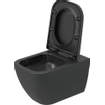Duravit Happy D.2 WC-zitting 43x35.9x4.3cm met softclose met quickrelease Kunststof Antraciet Mat SW297027