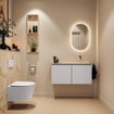 MONDIAZ TURE-DLUX 100cm toiletmeubel Cale. EDEN wastafel Frappe positie rechts. Zonder kraangat. SW1102677