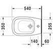Duravit D Code staand bidet inclusief bevestiging wit 0315122