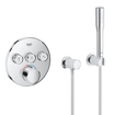 GROHE SmartControl Regendoucheset Inbouw - hoofddouche rond 31cm - 2 functies - handdouche staaf - chroom SW108057