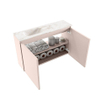 MONDIAZ TURE-DLUX 80cm toiletmeubel Rosee. EDEN wastafel Frappe positie links. Zonder kraangat. SW1102939