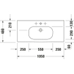 Duravit D code meubelwastafel 105x48 cm 1 kraangat met overloop wit OUTLETSTORE STORE35945