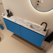 MONDIAZ TURE-DLUX 120cm toiletmeubel Jeans. EDEN wastafel Glace positie rechts. Met 1 kraangat. SW1103323