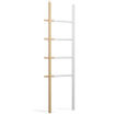 Umbra Hub handdoekladder 61x4x152cm met 4 haakjes Essenhout Wit/naturel SW719949