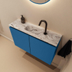 MONDIAZ TURE-DLUX 80cm toiletmeubel Jeans. EDEN wastafel Glace positie midden. Met 1 kraangat. SW1103311
