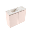 MONDIAZ TURE-DLUX 60cm toiletmeubel Rosee. EDEN wastafel Frappe positie links. Met 1 kraangat. SW1102967