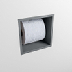 Mondiaz EASY Toiletrolhouder - CUBE 168 - 16x16x16cm - solid surface - Plata SW1026190