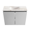 MONDIAZ TURE-DLUX 60cm toiletmeubel Plata. EDEN wastafel Frappe positie midden. Zonder kraangat. SW1102958