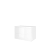 Proline Elegant badkamermeubelset - 80x46x54cm - polystone Elegant wastafel - 0 kraangaten - symmetrisch - MDF lak Glans wit/Glans wit SW349817