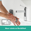 Hansgrohe Finoris wastafelkraan 110 pop-up plug chroom SW651096