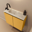 MONDIAZ TURE-DLUX 60cm toiletmeubel Ocher. EDEN wastafel Ostra positie links. Met 1 kraangat. SW1104951