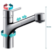 Hansgrohe Talis S keukenkraan met uittrekbare handdouche chroom 0450575