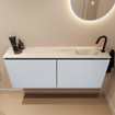 MONDIAZ TURE-DLUX 120cm toiletmeubel Clay. EDEN wastafel Ostra positie rechts. Met 1 kraangat. SW1104846
