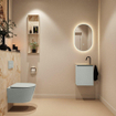 MONDIAZ TURE-DLUX 40cm toiletmeubel Greey. EDEN wastafel Frappe positie links. Met 1 kraangat. SW1102764