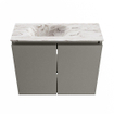 MONDIAZ TURE-DLUX 60cm toiletmeubel Smoke. EDEN wastafel Glace positie links. Met 1 kraangat. SW1103575