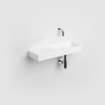 Clou Mini Wash Me fontein 56x19cm links zonder plug Aluite Wit mat SW9322
