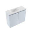 MONDIAZ TURE-DLUX 60cm toiletmeubel Clay. EDEN wastafel Opalo positie links. Met 1 kraangat. SW1104224