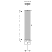 Plieger Trento designradiator verticaal met middenaansluiting 1800x350mm 814W wit(RAL9016) SW105319