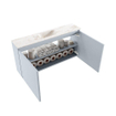 MONDIAZ TURE-DLUX 100cm toiletmeubel Clay. EDEN wastafel Frappe positie midden. Zonder kraangat. SW1102699