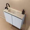 MONDIAZ TURE-DLUX 60cm toiletmeubel Clay. EDEN wastafel Ostra positie links. Met 1 kraangat. SW1104754