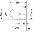 Duravit D-neo bidet staand 580mm wit SW640543