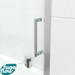 FugaFlow Efficiente Vetro Badwand - 2 delige schuifdeur - 170x150cm - 6mm veiligheidsglas - anti kalk - chroom SW1123790