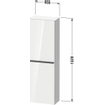 Duravit D-Neo halfhoge kast 40x24x132cm Linksdraaiend Linnen Mat SW640571