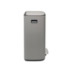 Brabantia Bo Pedaalemmer - 2x30 liter - 2 kunststof binnenemmers - mineral concrete grey SW1117457