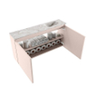 MONDIAZ TURE-DLUX 100cm toiletmeubel Rosee. EDEN wastafel Glace positie rechts. Zonder kraangat. SW1103503