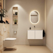 MONDIAZ TURE-DLUX 80cm toiletmeubel Talc. EDEN wastafel Frappe positie midden. Zonder kraangat. SW1102593